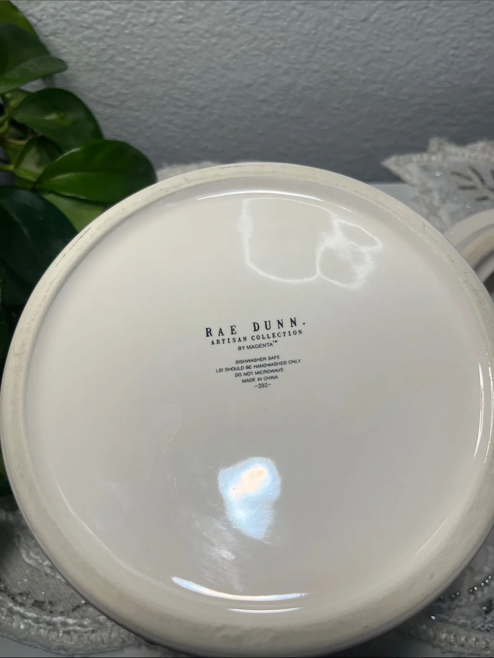 NWOT Rae Dunn Glazed Ceramic Canister w/ Lid